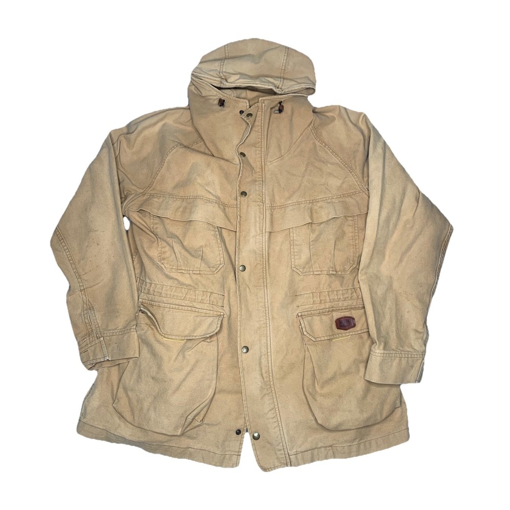 VTG Woolrich Jacket Men's XL Blanket Lined Canvas Barn Chore Coat USA Made Aztec
